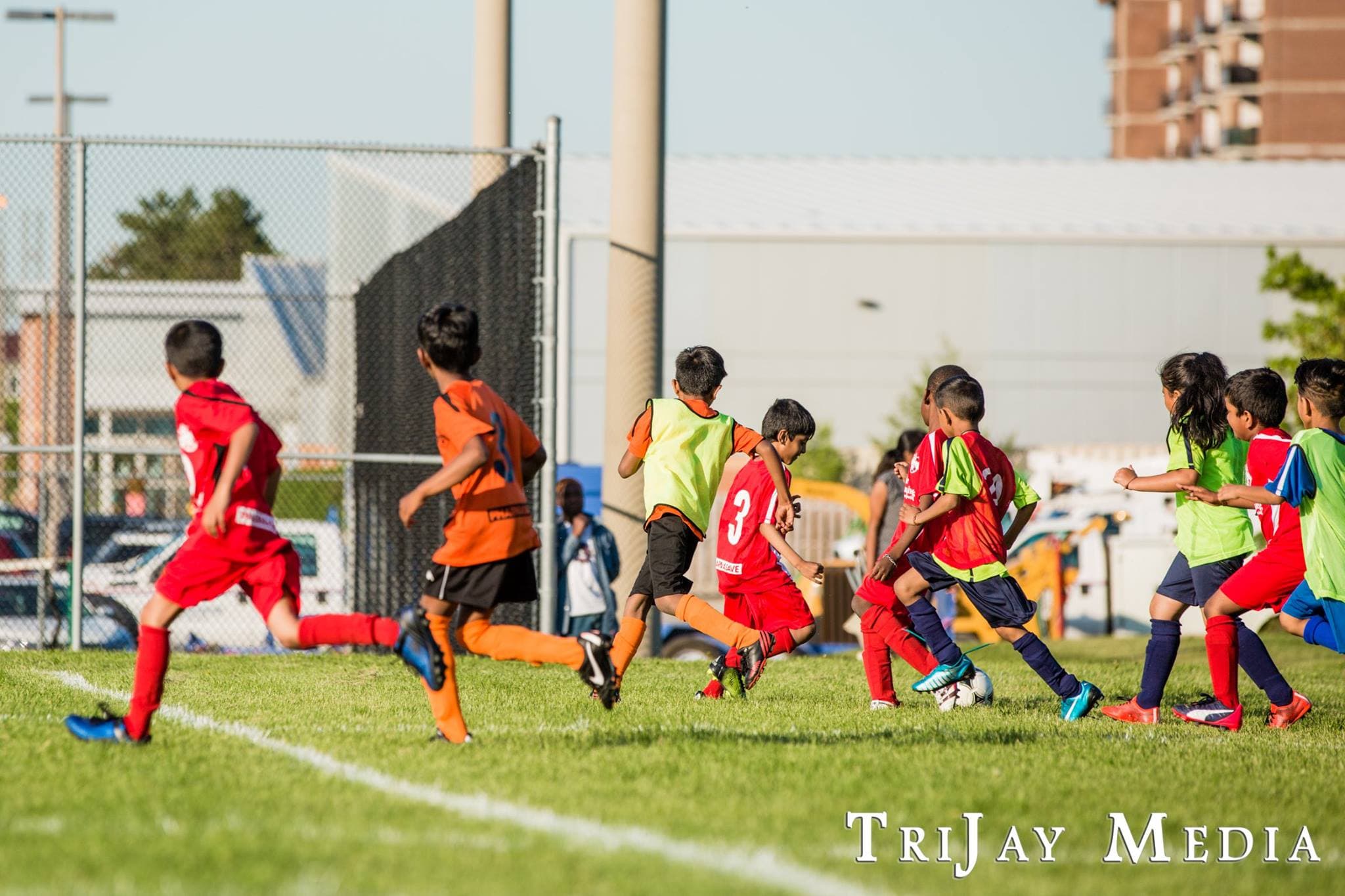Youth soccer action